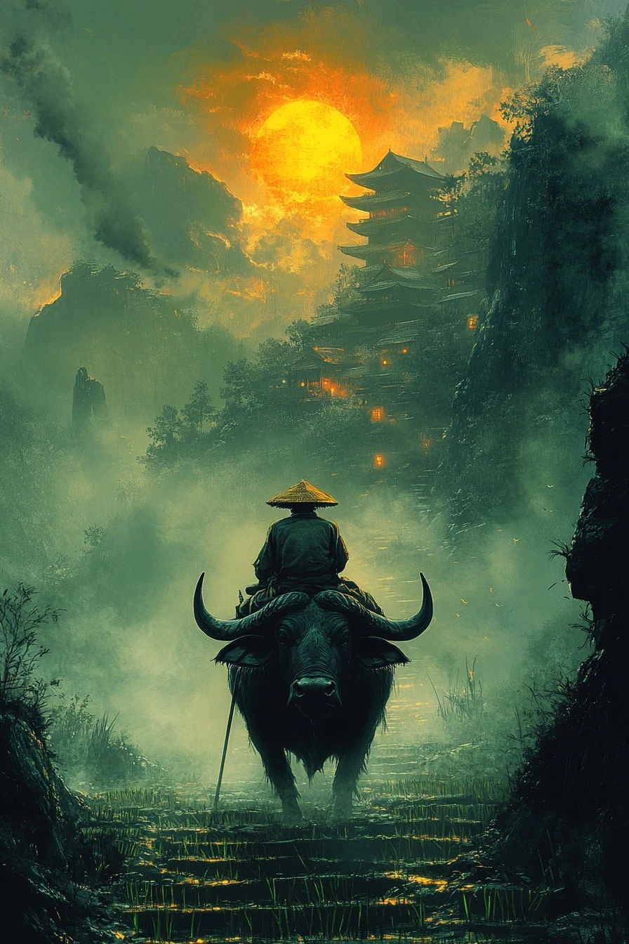 Ox 牛 (丑) — Yin Earth. The ground before dawn.