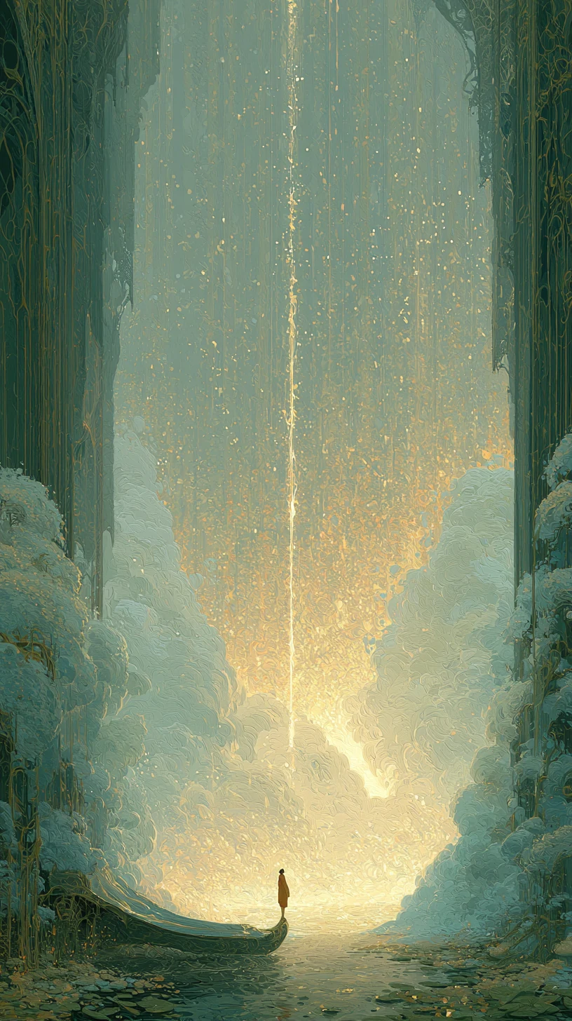Annual Branch Combines with Day Branch 流年合日支 — atmospheric illustration in deep blue and silver, zhiji