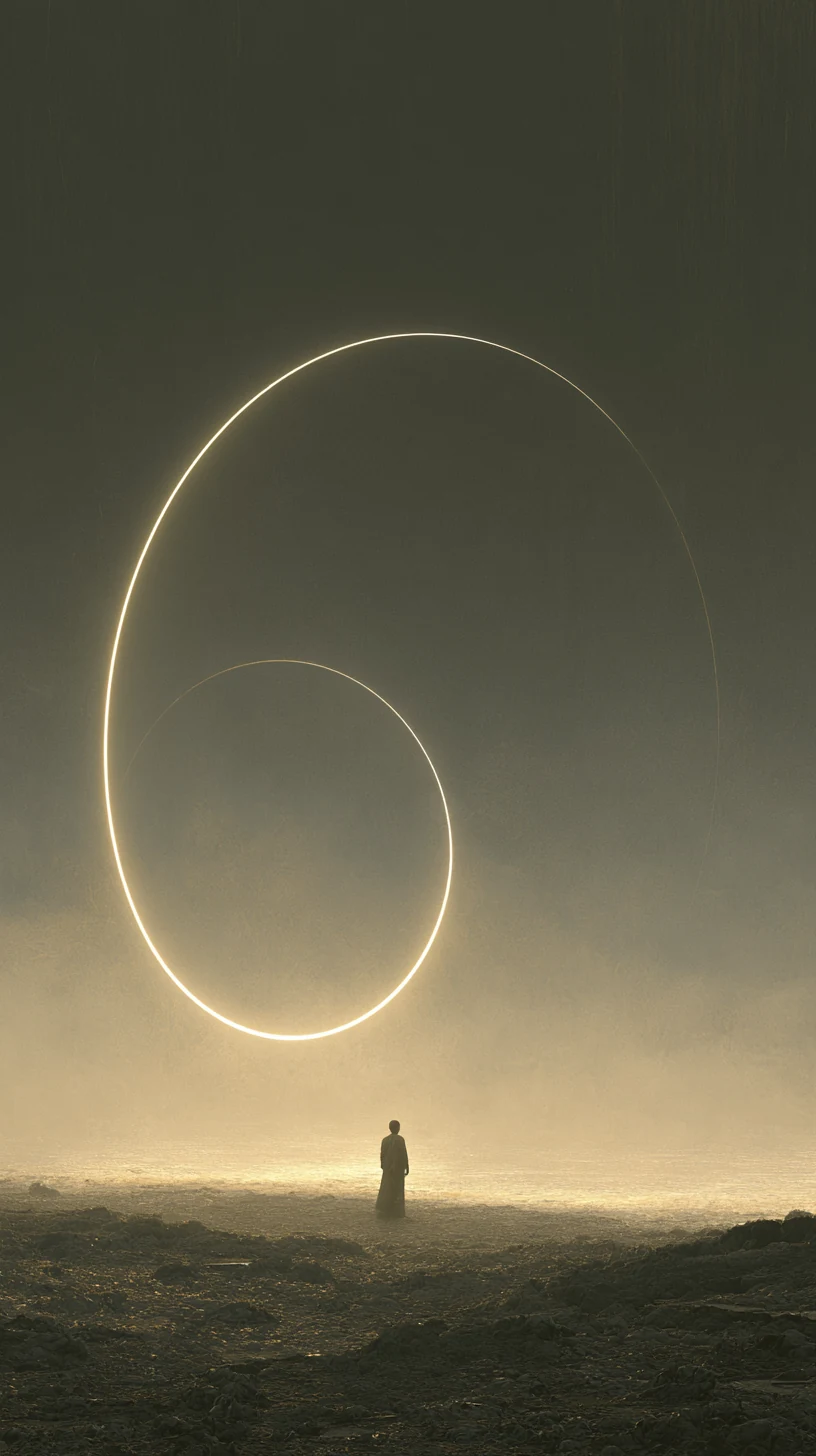 Decade Void 旬空 — atmospheric illustration in deep blue and silver, zhiji