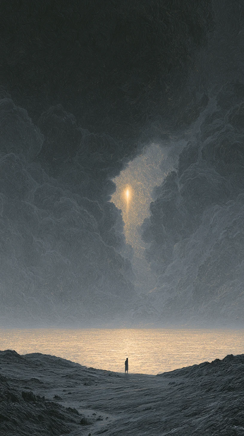 Distant Summoning Zi to Si 子遥巳格 — atmospheric illustration in deep blue and silver, zhiji