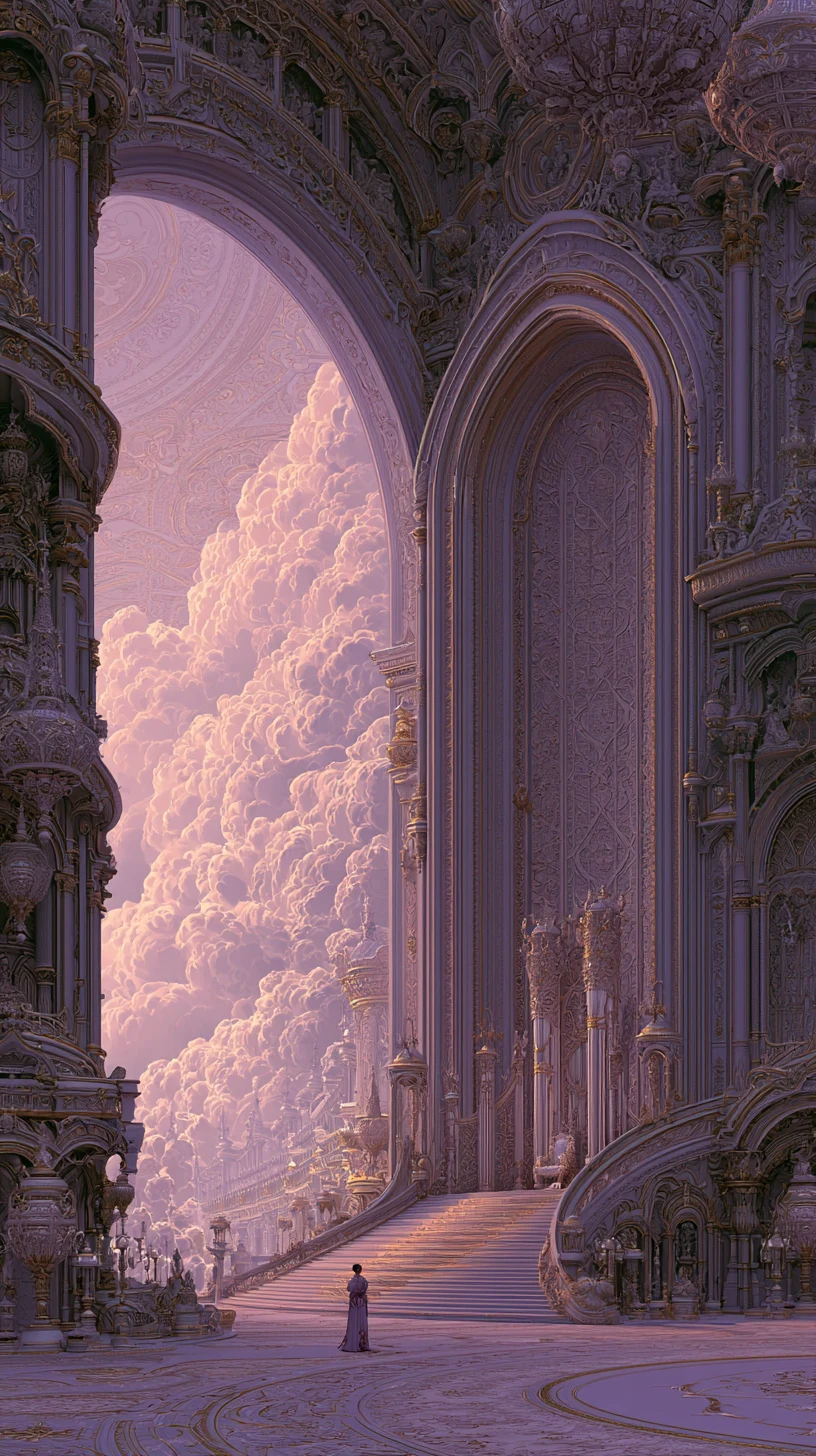 Emperor and Treasury Conjunction 紫府同宫 — atmospheric illustration in deep blue and silver, zhiji
