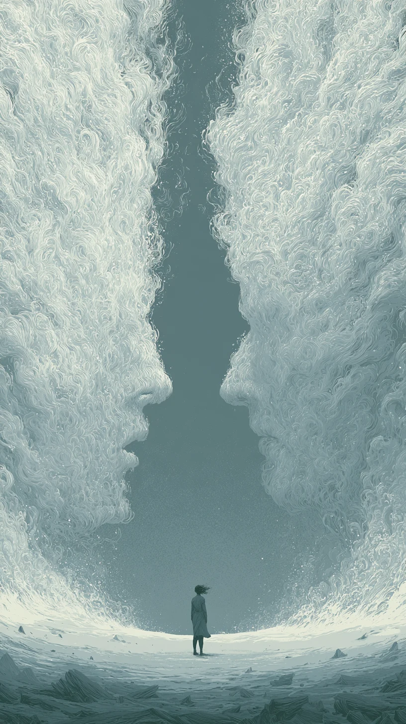 Friend Robber 劫财格 — atmospheric illustration in deep blue and silver, zhiji