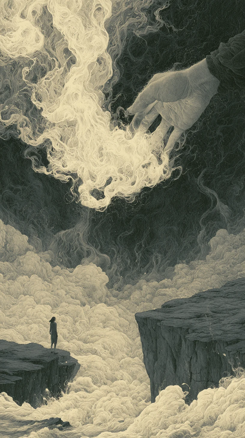 Heavenly Noble 天乙贵人 — atmospheric illustration in deep blue and silver, zhiji
