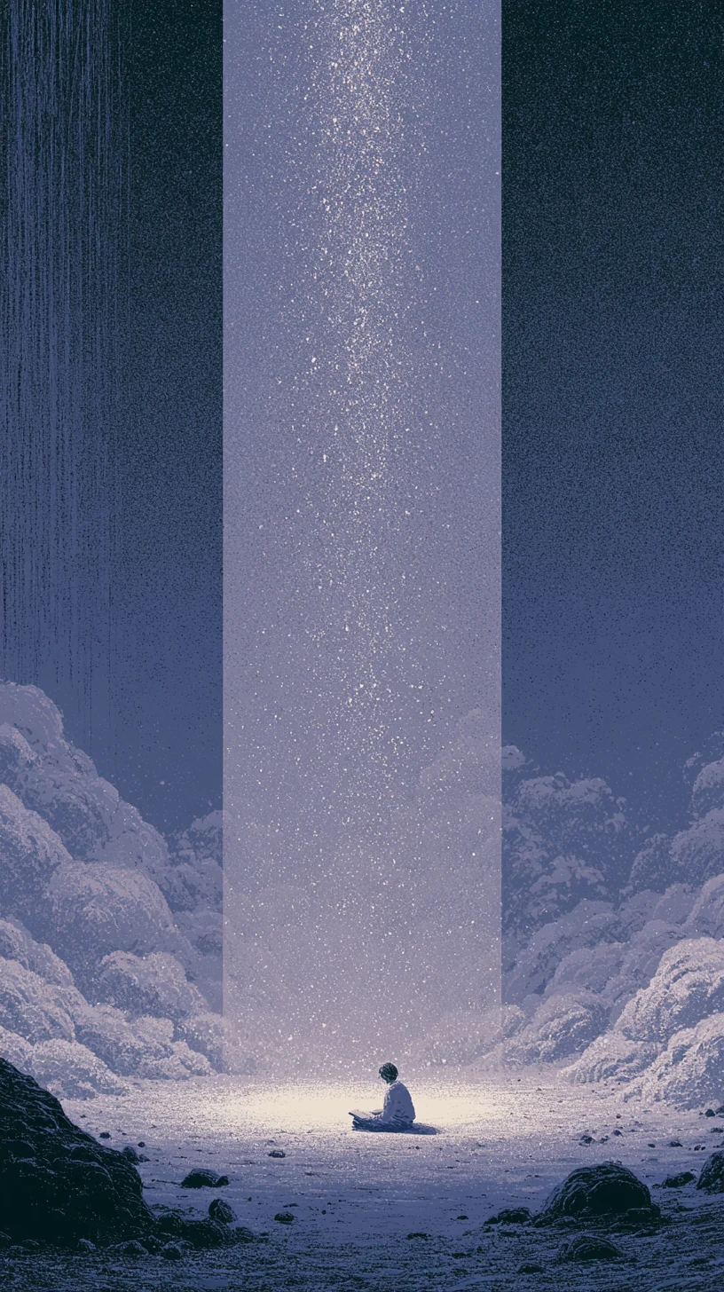 Indirect Resource 偏印格 — atmospheric illustration in deep blue and silver, zhiji