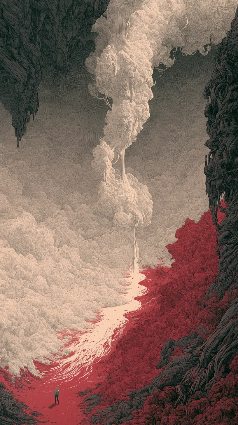 Monkey-Pig Harm 申亥害 — atmospheric illustration in deep blue and silver, zhiji