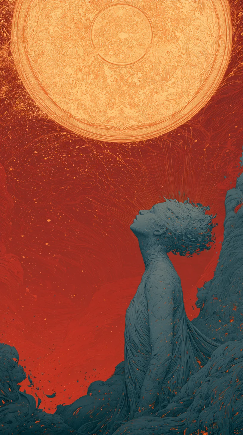 Six-Yin Facing the Sun 六阴朝阳格 — atmospheric illustration in deep blue and silver, zhiji