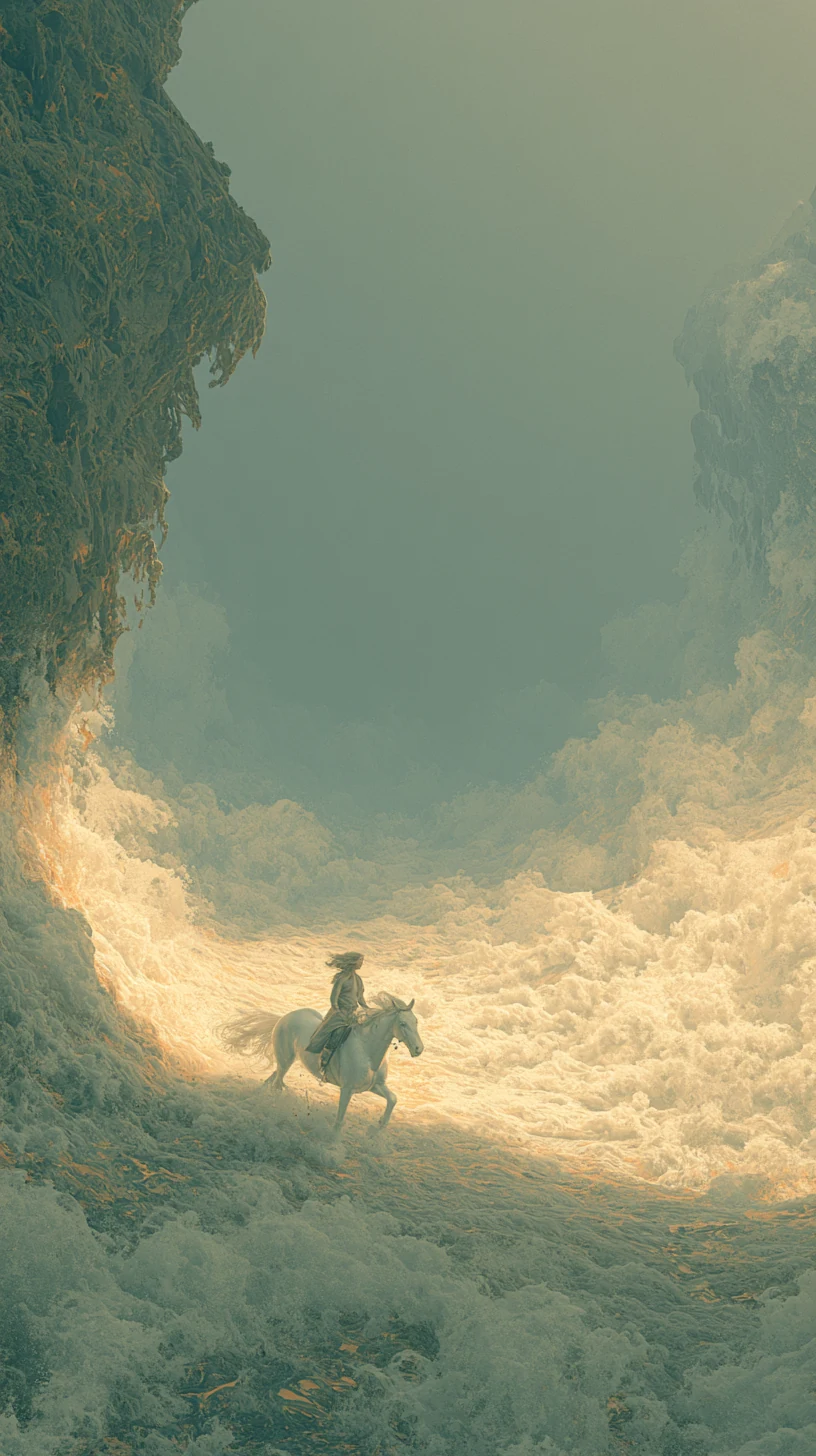 The Horse Fallen into the Void 马落空亡 — atmospheric illustration in deep blue and silver, zhiji