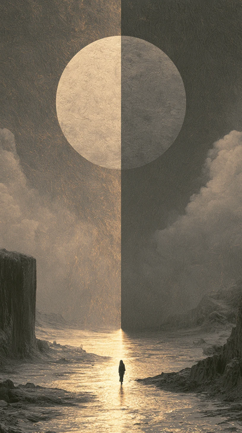 Two-Element Image 两神成象格 — atmospheric illustration in deep blue and silver, zhiji