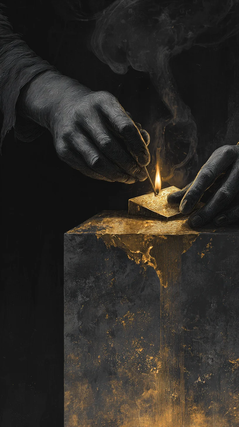 White Wax Metal (白蜡金) — Pliable under heat, rigid when set. Reads conditions before committing. BaZi talent badge from 知己 Zhiji.