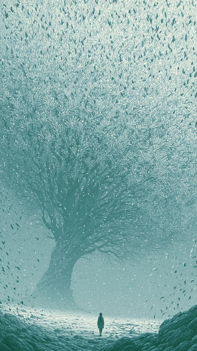 Wood Single-Element Formation 曲直格 — atmospheric illustration in deep blue and silver, zhiji