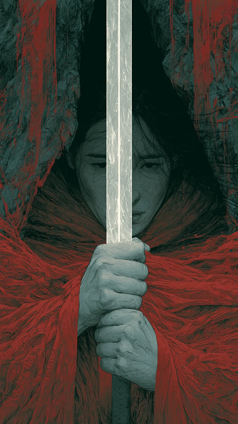 Yang Blade Formation 阳刃格 — atmospheric illustration in deep blue and silver, zhiji
